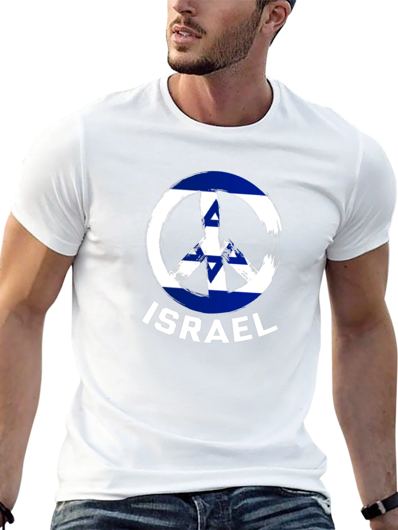 Israel Peace Sign T-Shirt Black