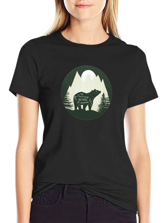 Nature Bear Graphic T-Shirt - Stylish Casual Tee