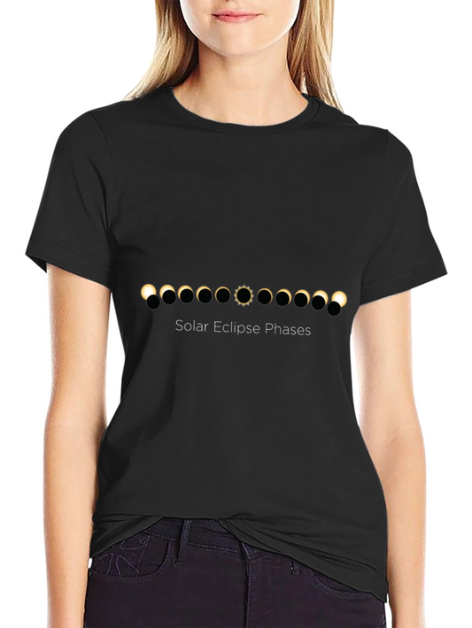 Solar Eclipse Phases Graphic T-Shirt - Astronomy Tee