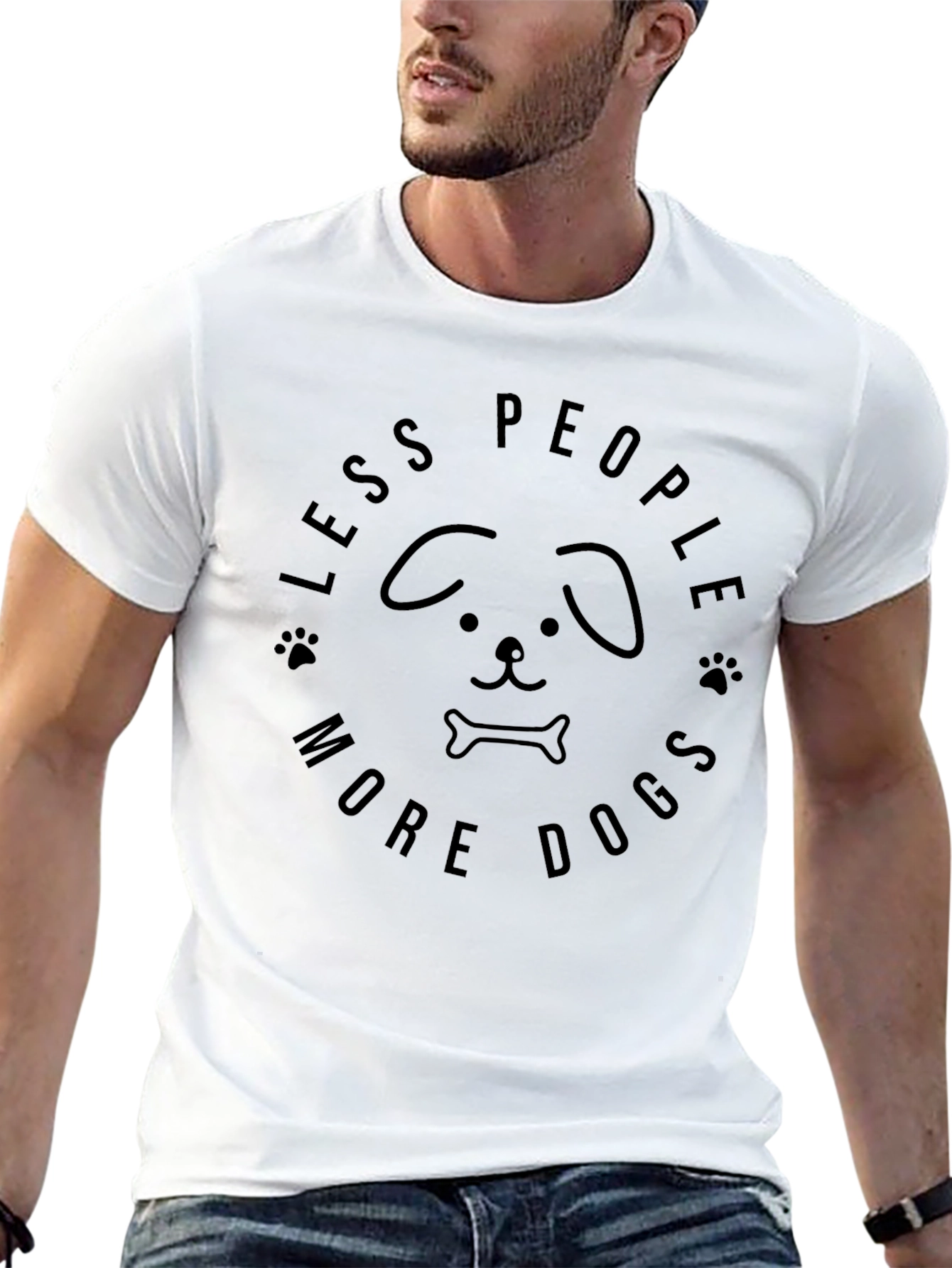 Less People More Dogs Graphic Tee