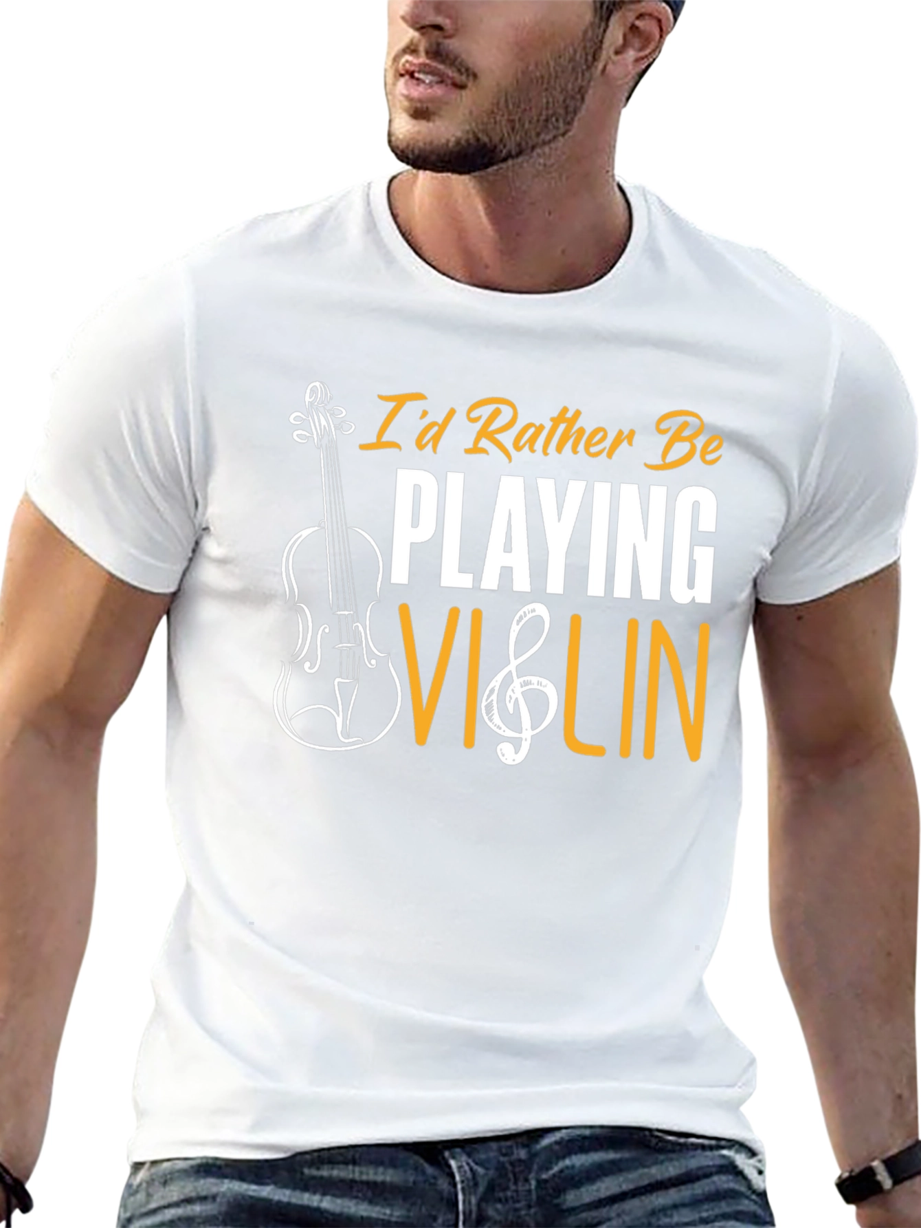 Violin Lover T-Shirt - Id Rather Be Playing