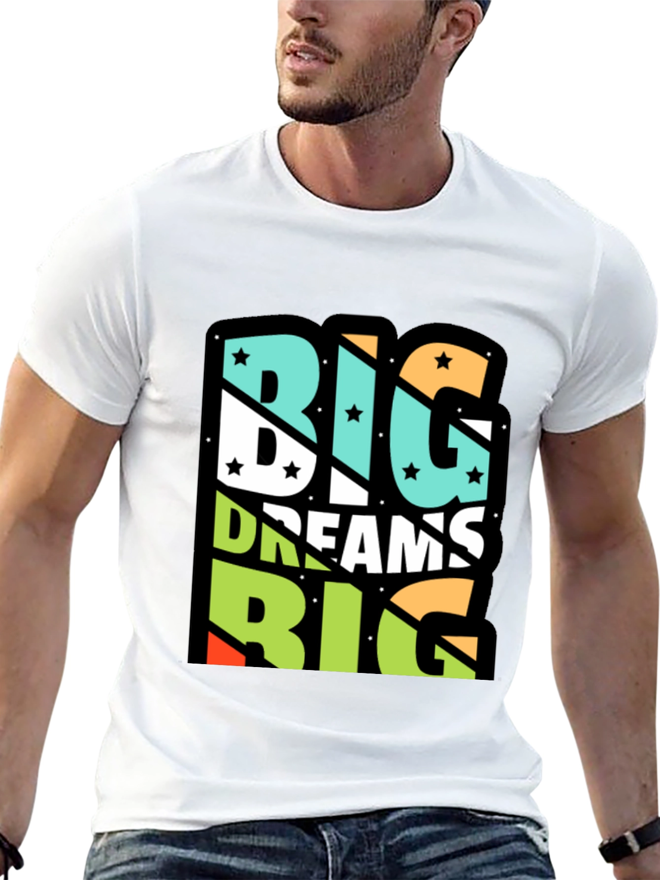 Big Dreams Graphic Tee - Unisex Black Cotton T-Shirt
