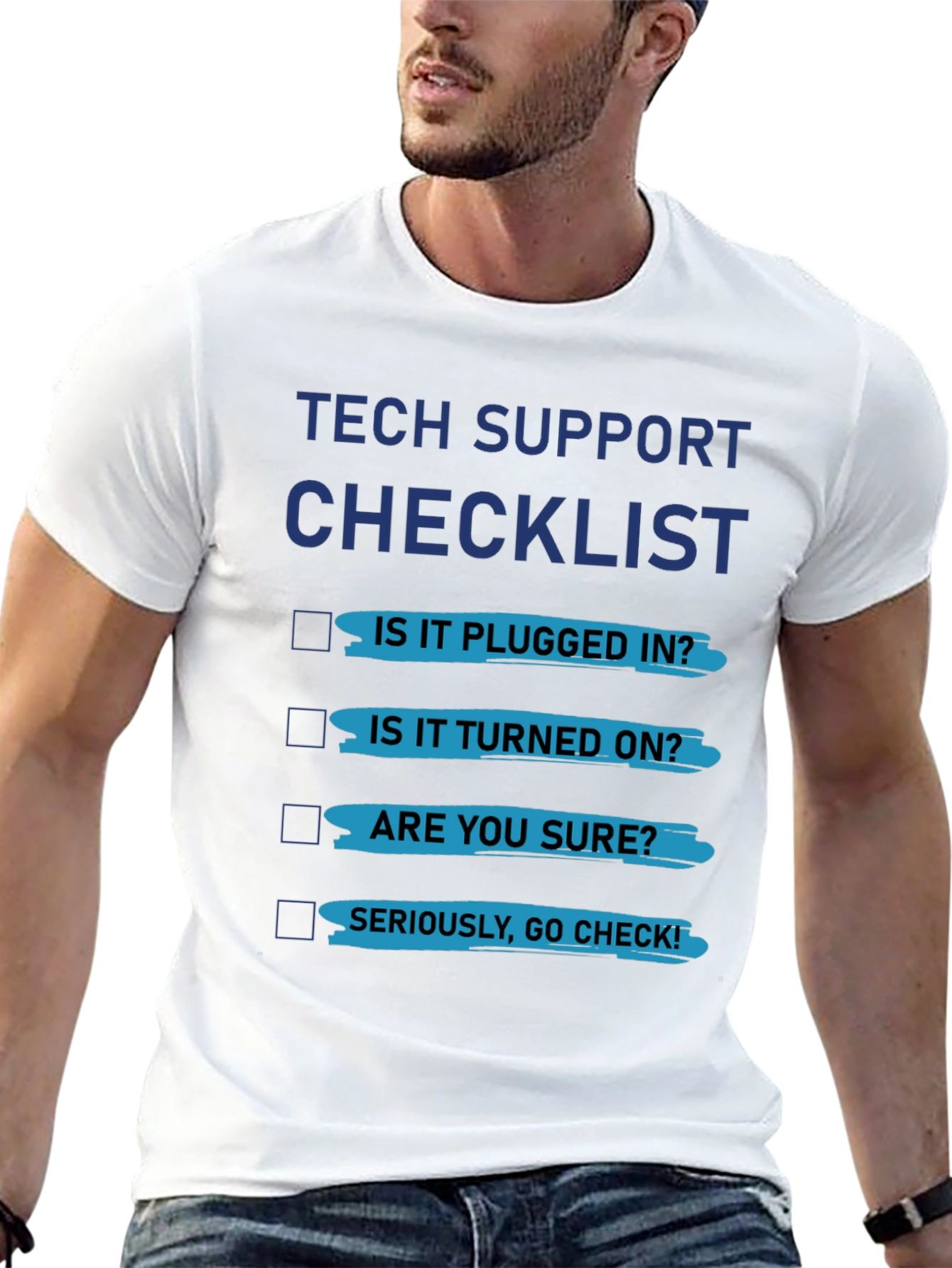 Tech Support Checklist Graphic Tee