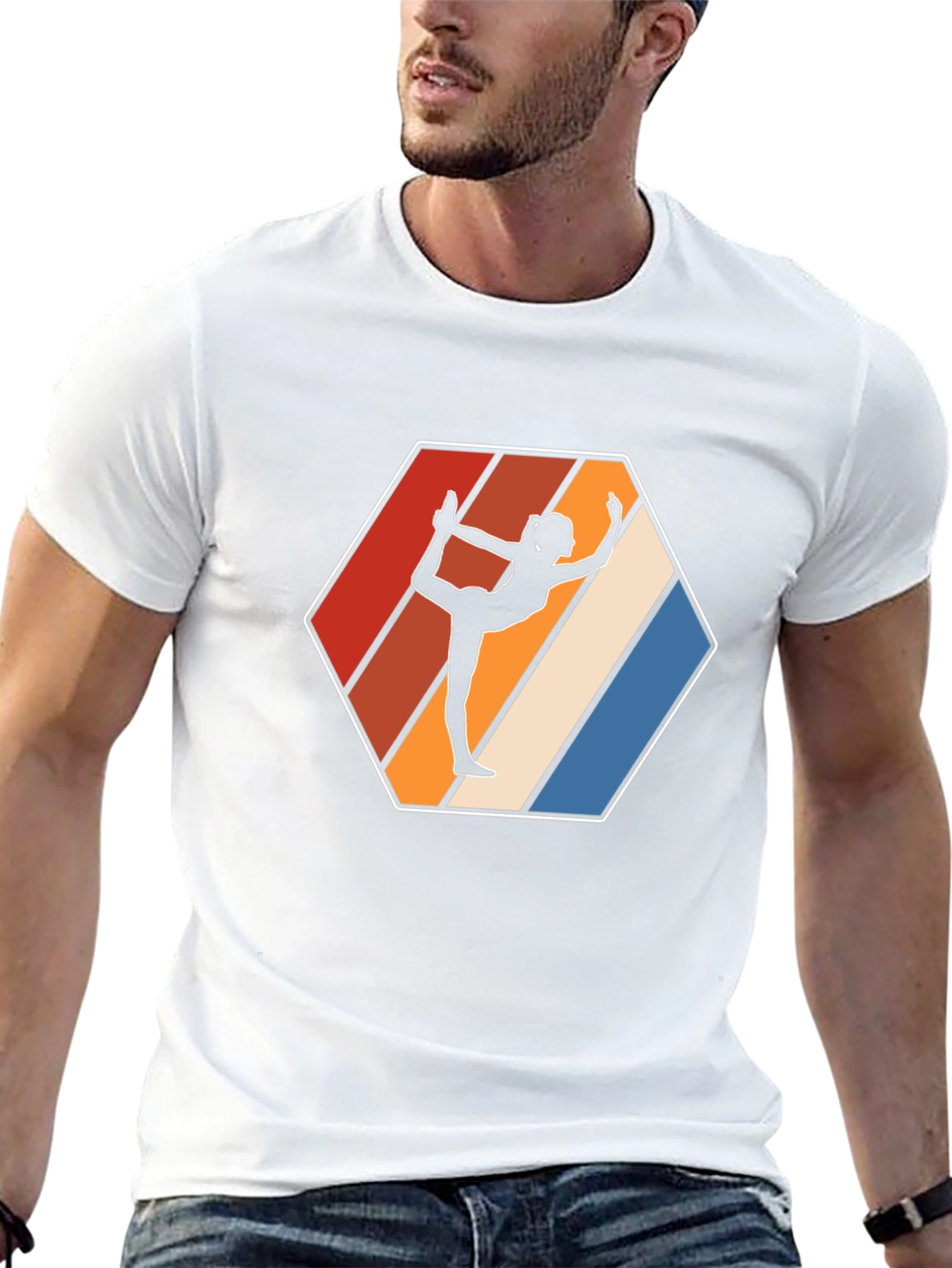 Yoga Silhouette Retro T-Shirt