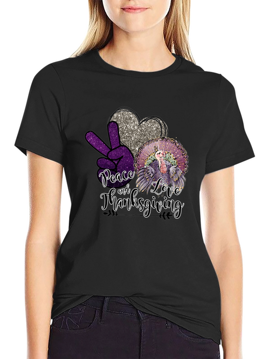 Peace Love Thanksgiving T-Shirt