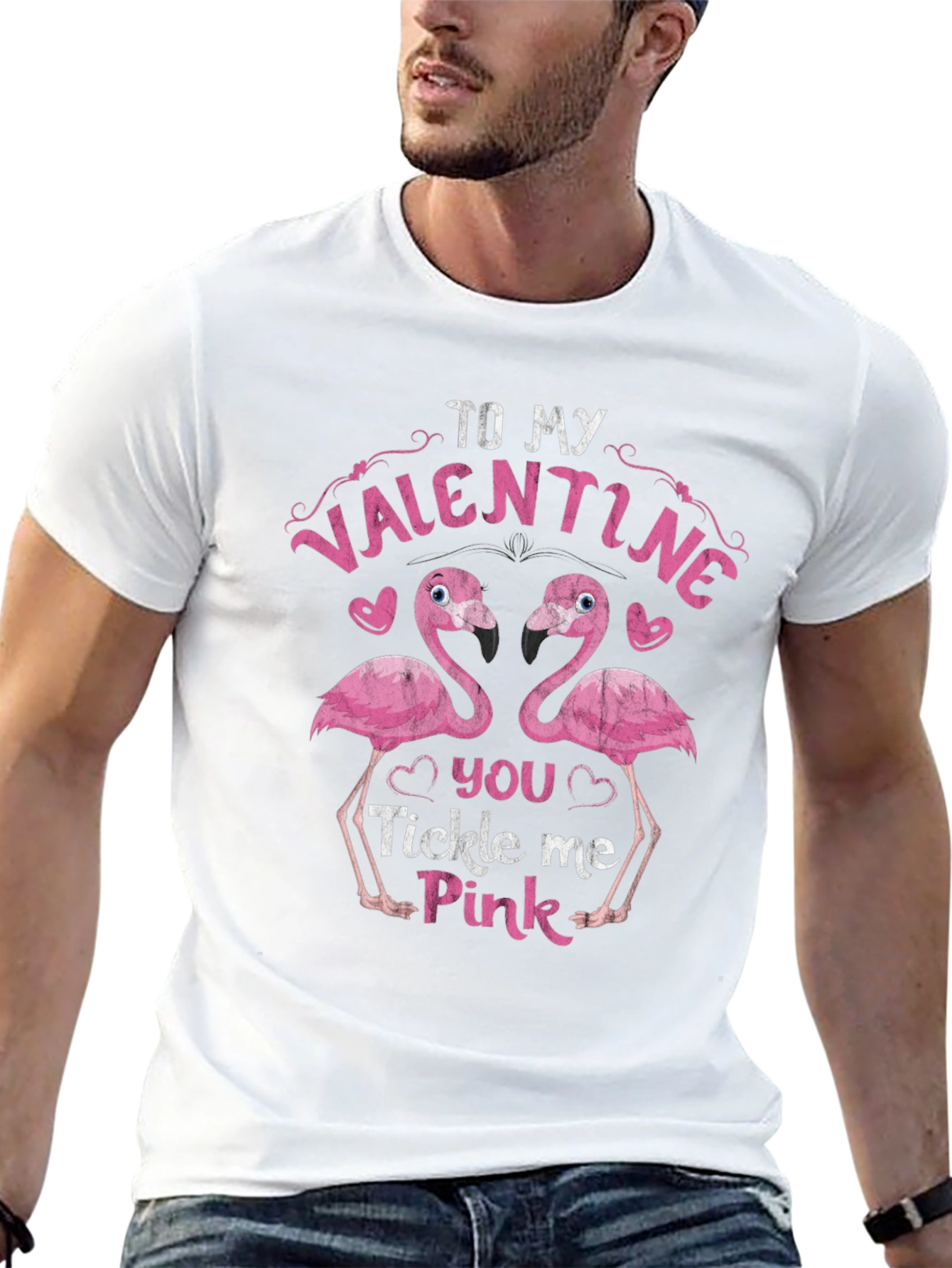 Valentine Flamingo Tee - Tickle Me Pink!