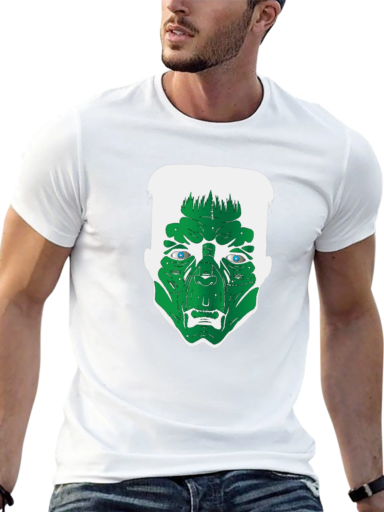 Frankenstein Graphic Tee - Black Cotton T-Shirt