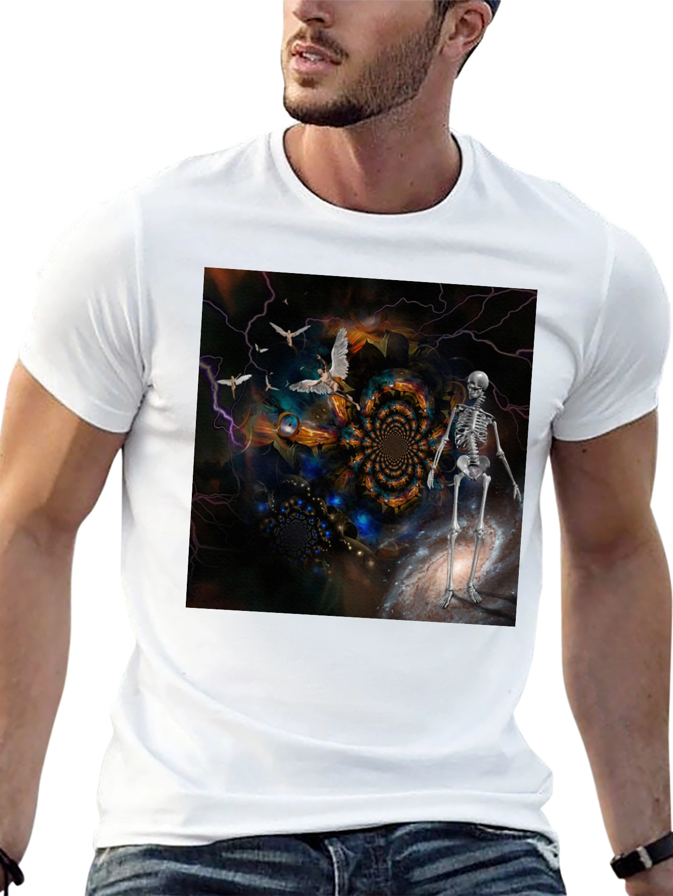 Surreal Skeleton Art T-Shirt