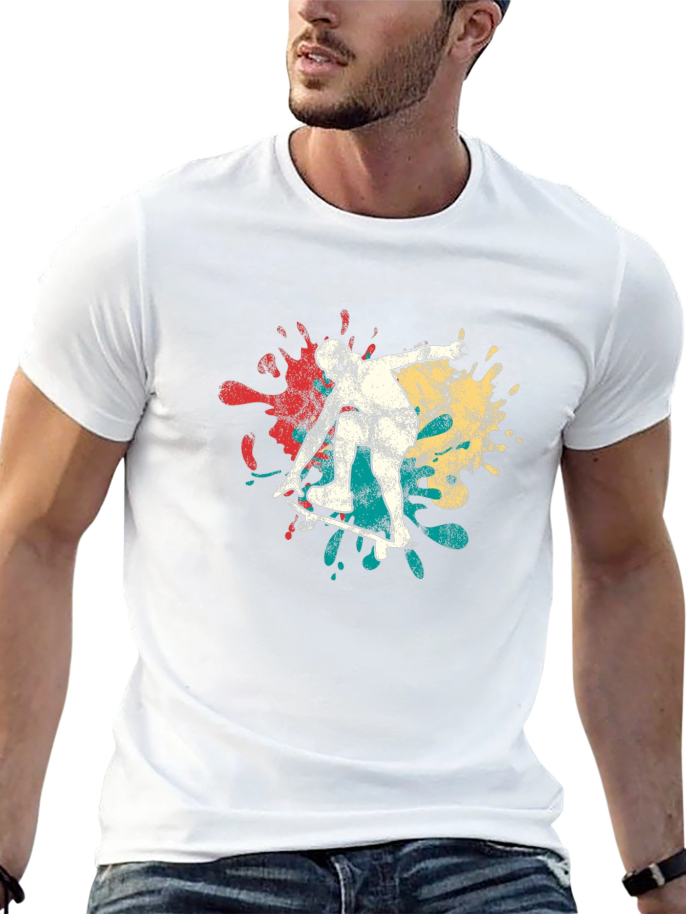 Skateboarding Graphic Tee - Retro Style
