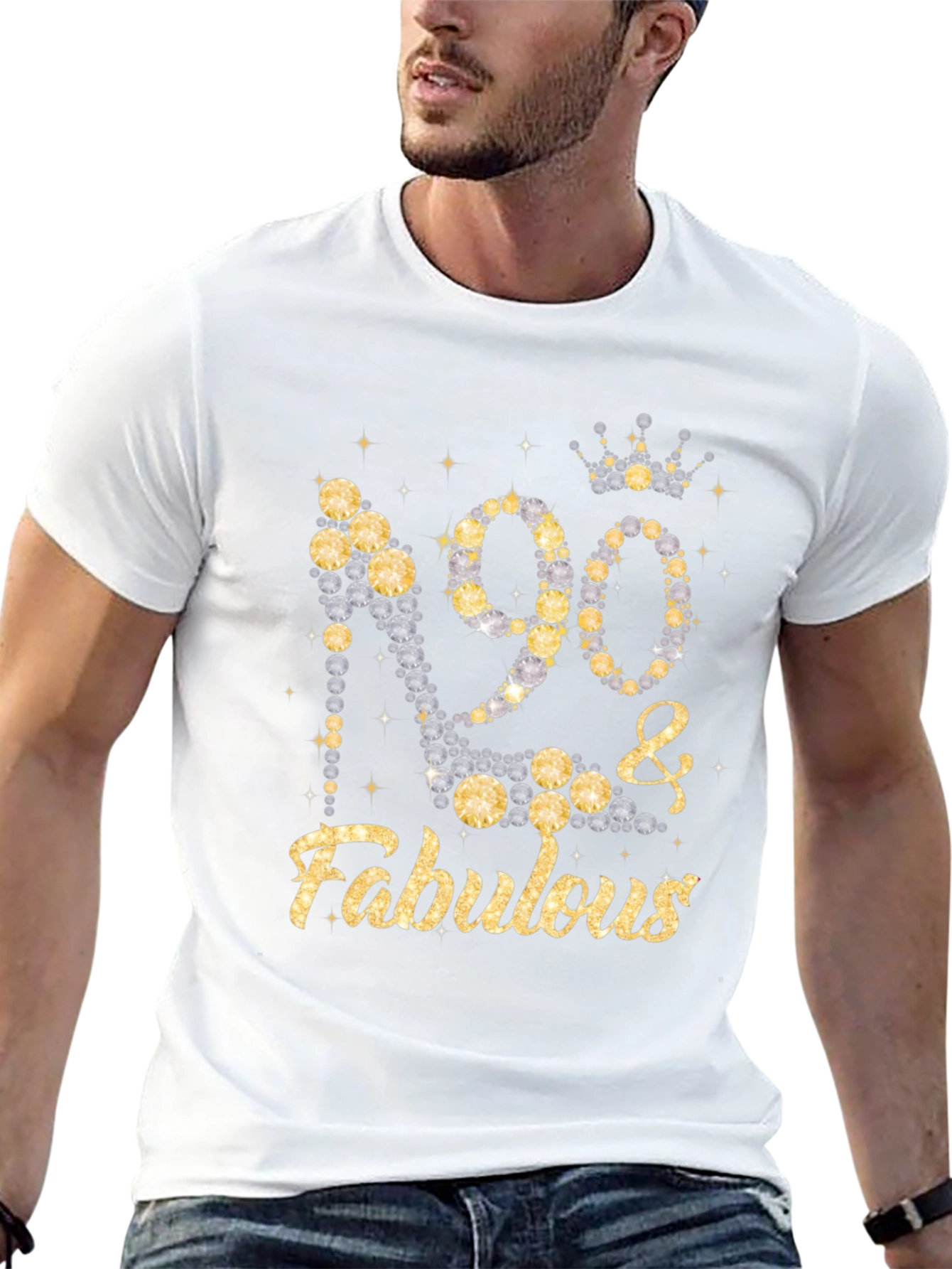 90 & Fabulous Birthday T-Shirt
