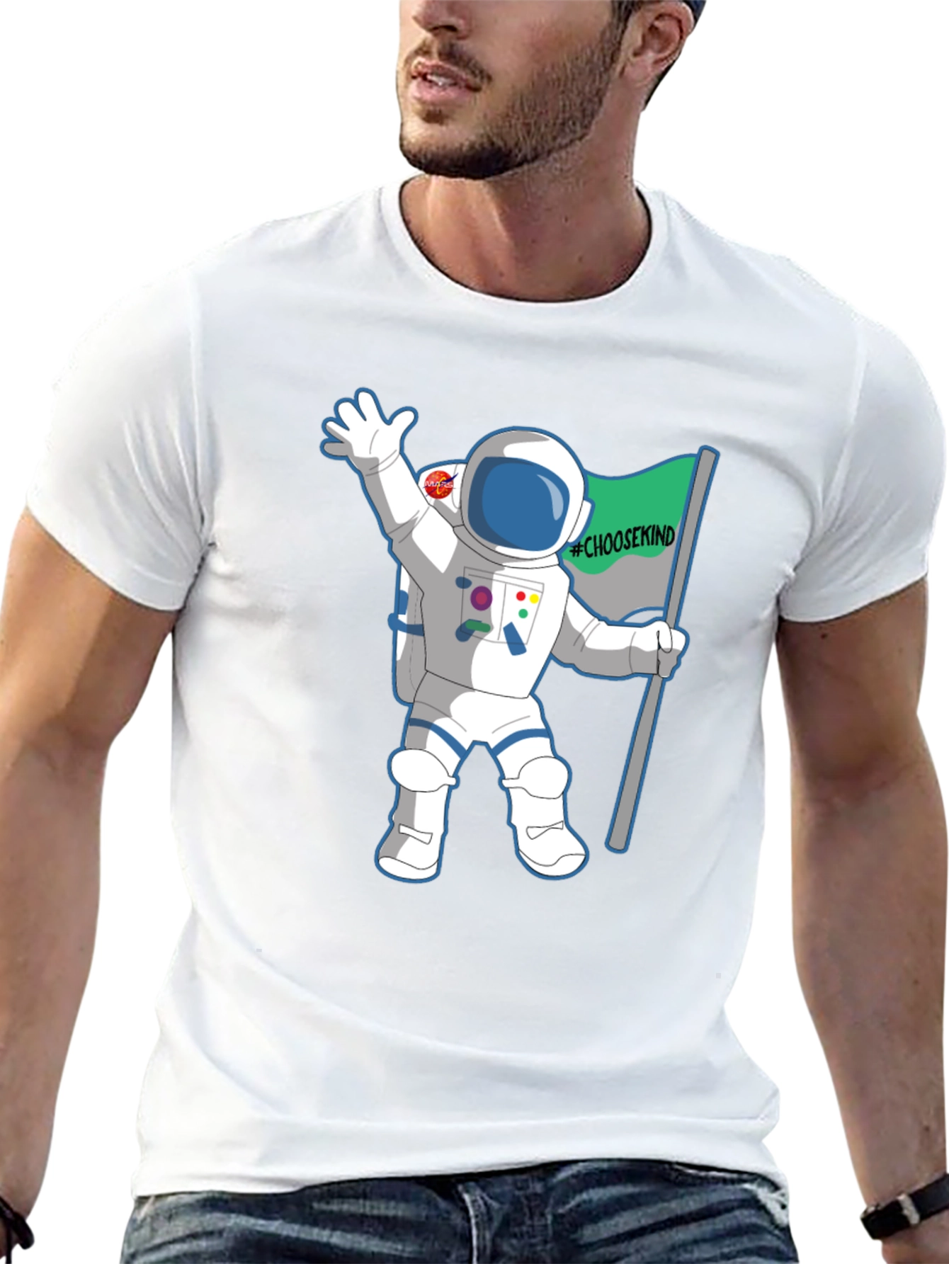 Choose Kind Astronaut Graphic T-Shirt