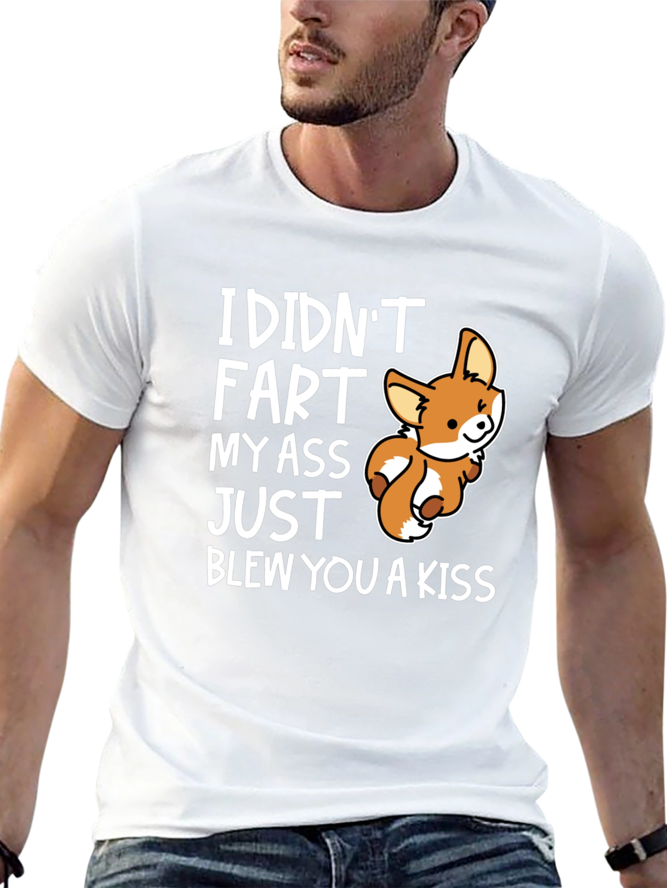 Funny Fox Graphic T-Shirt - I Didnt Fart