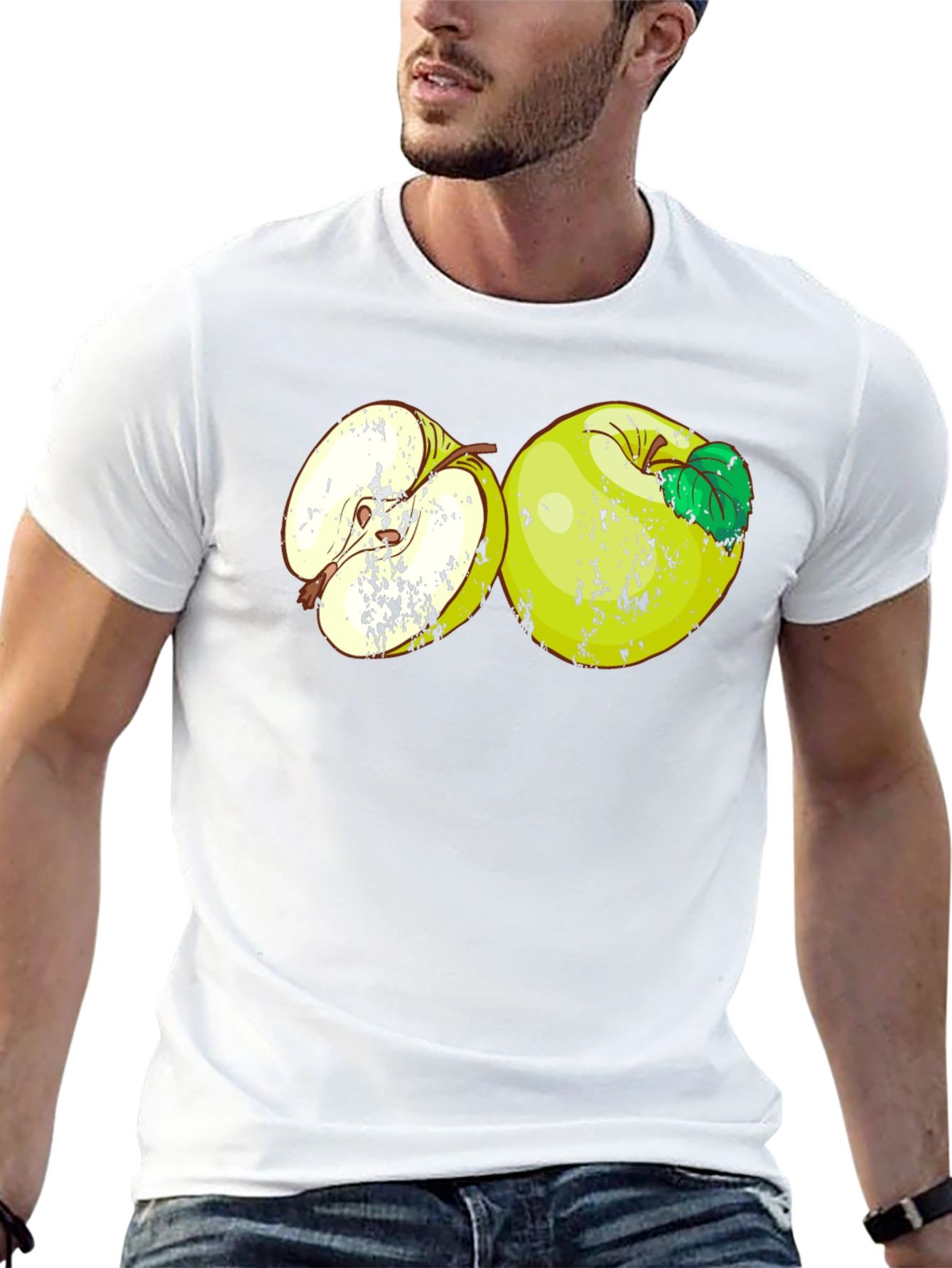 Apple Graphic T-Shirt - Casual Black Tee