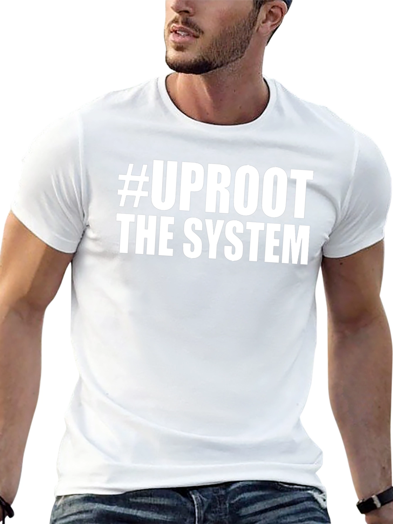 #UPROOT THE SYSTEM Graphic Tee - Bold Statement T-Shirt