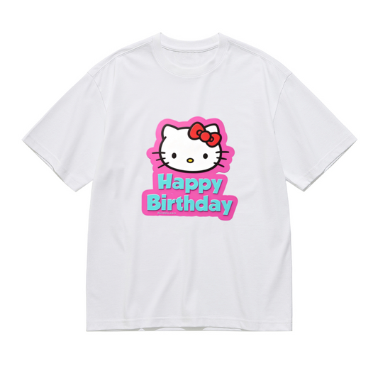 Happy Birthday Hello Kitty Festive Graphic Plus?Size Women Tee