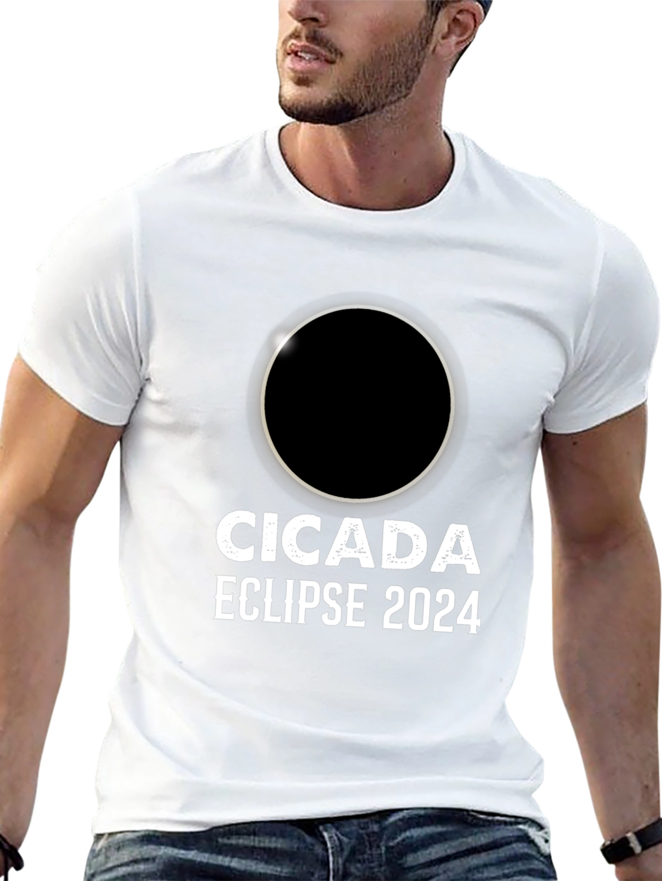 Cicada Eclipse 2024 Black T-Shirt