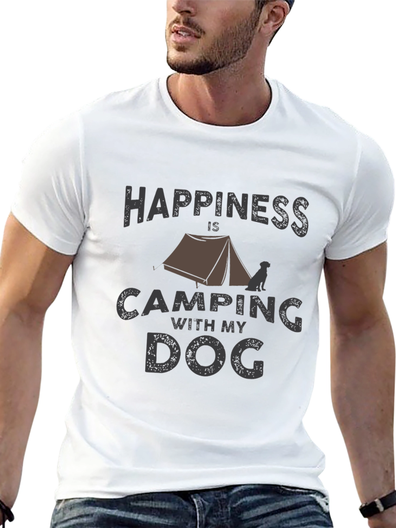 Happiness Camping with My Dog T-Shirt