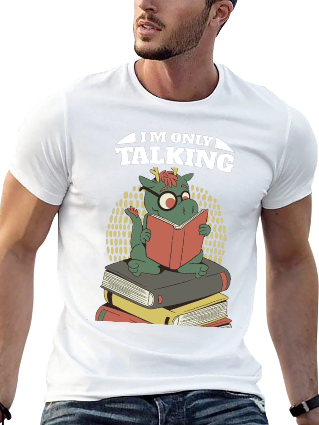 Book Dragon T-Shirt - Im Only Talking Funny Tee