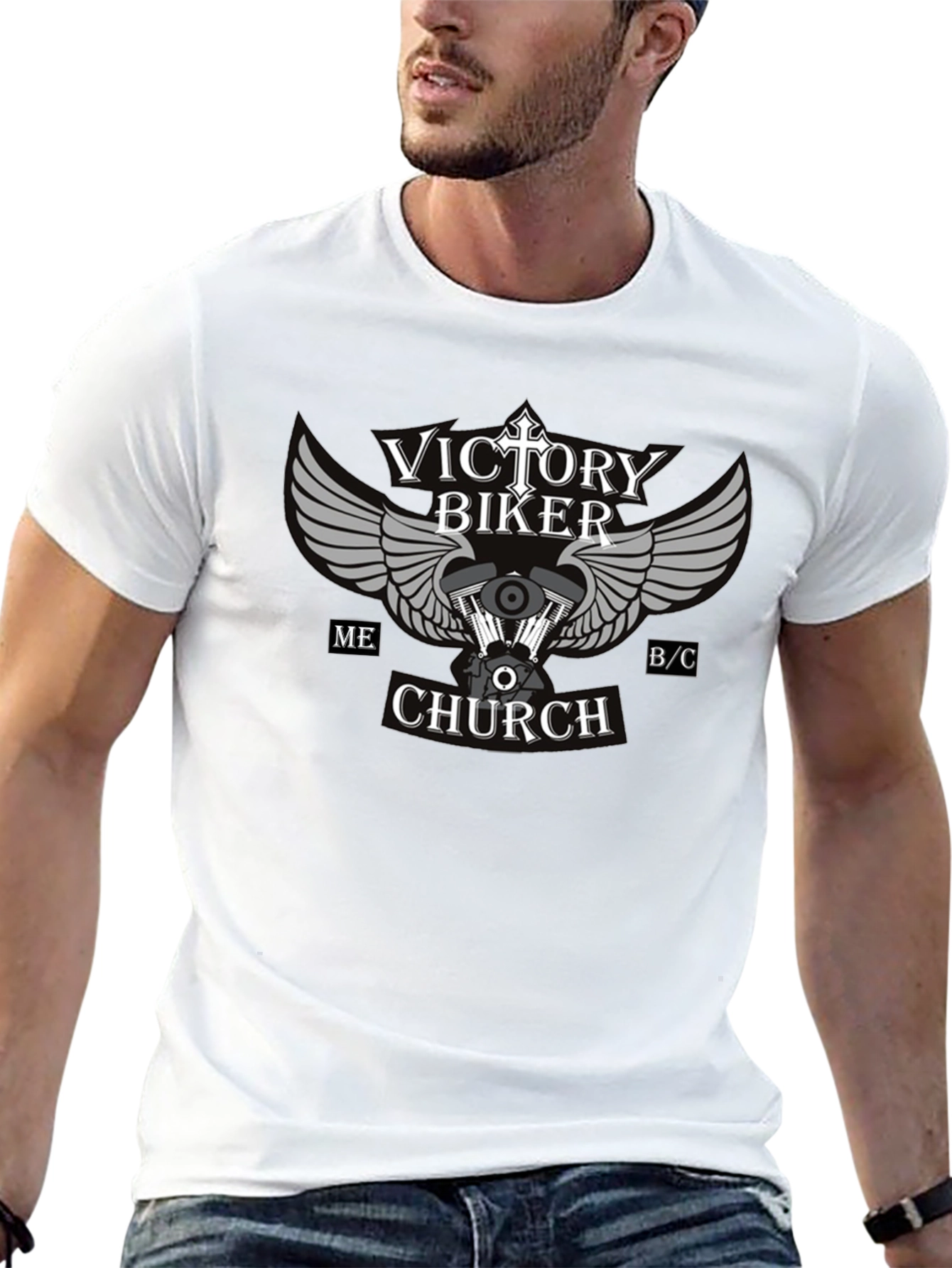 Victory Biker Church Graphic T-Shirt
