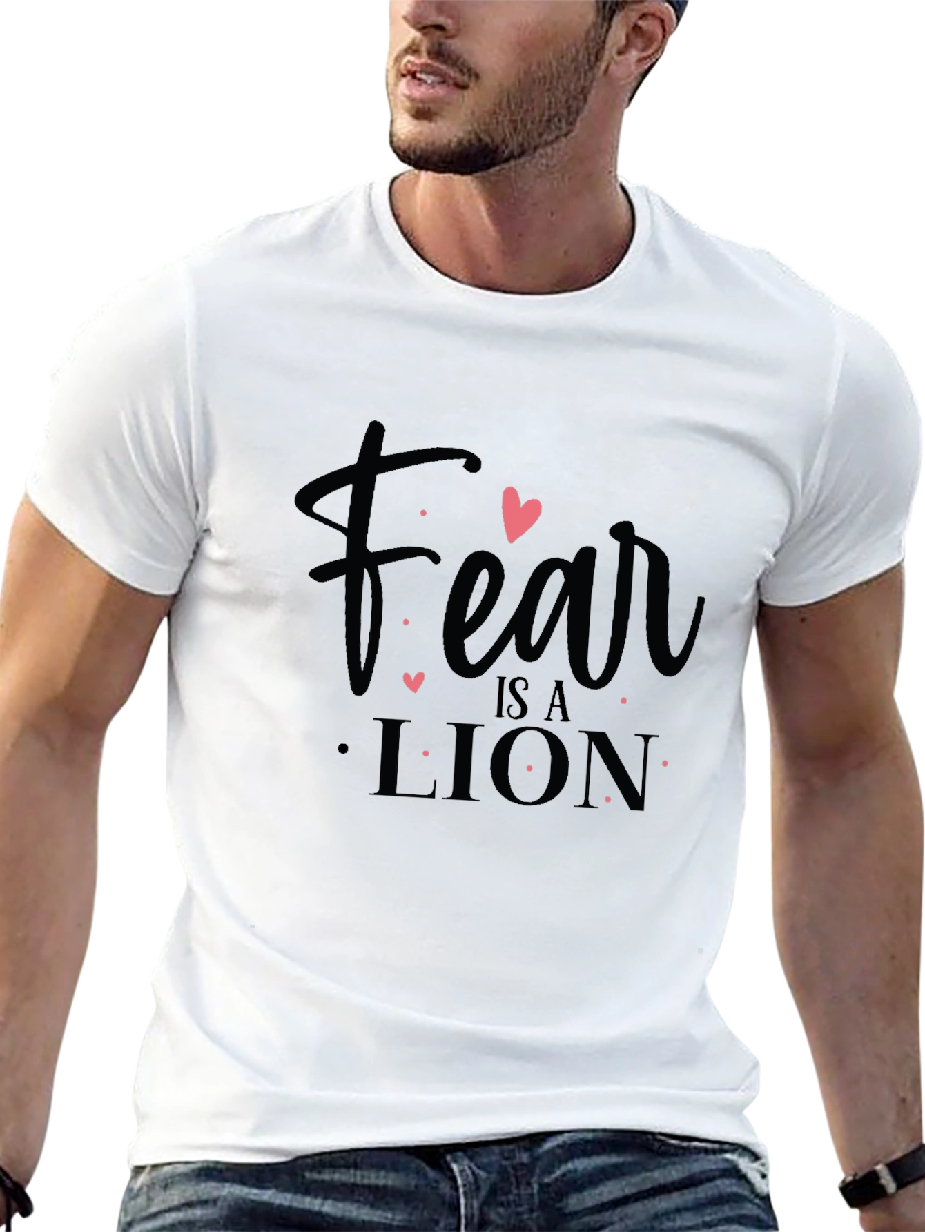 Fear is a Lion Graphic Tee - Black