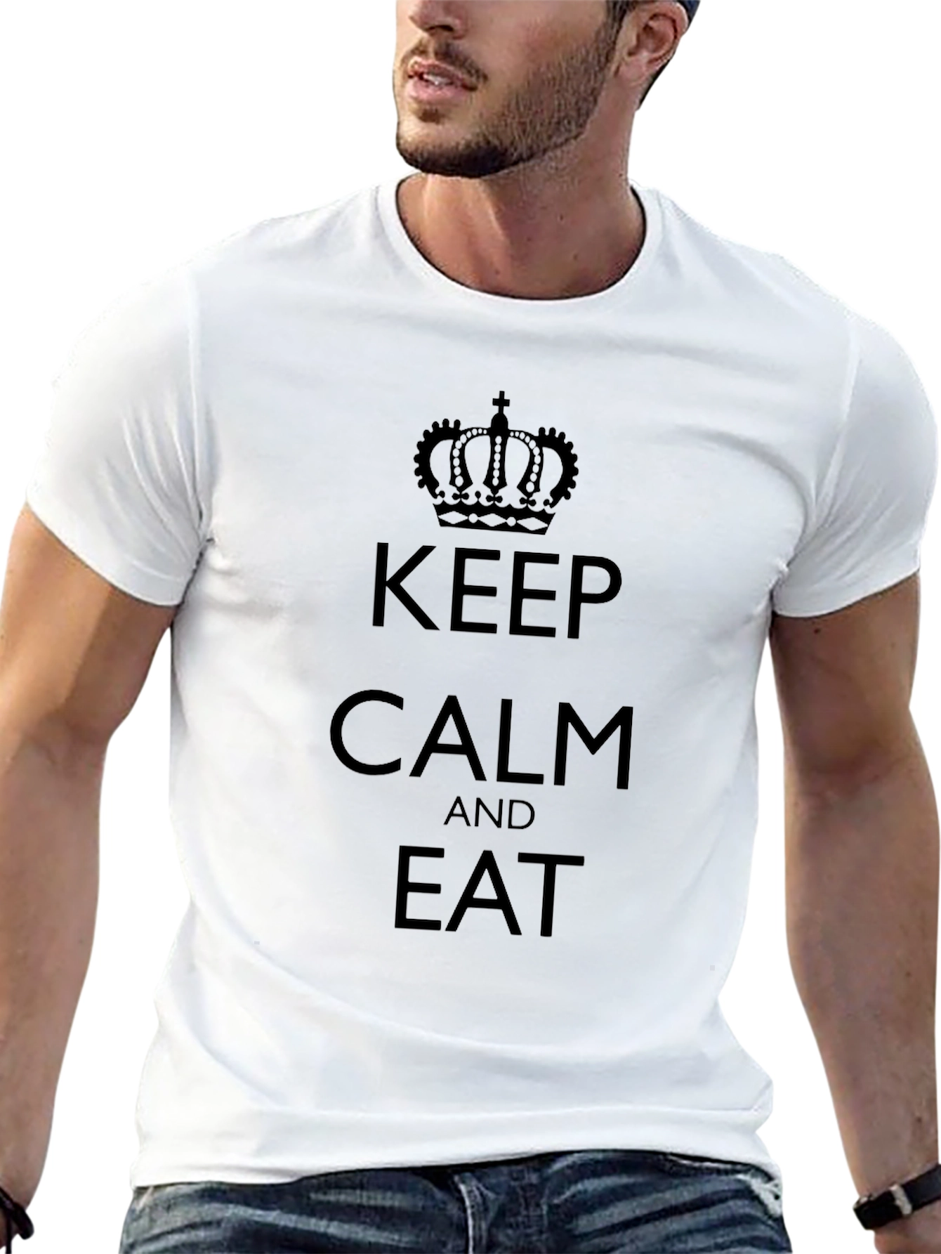 Keep Calm and Eat Black T-Shirt