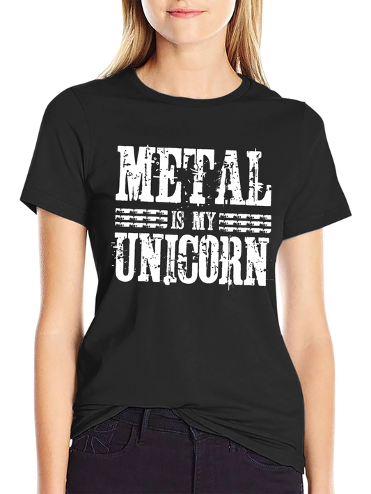 Metal Is My Unicorn Black T-Shirt