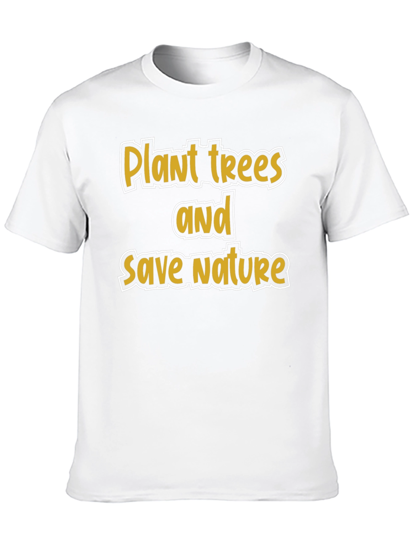 Plant Trees Save Nature Black Graphic Tee