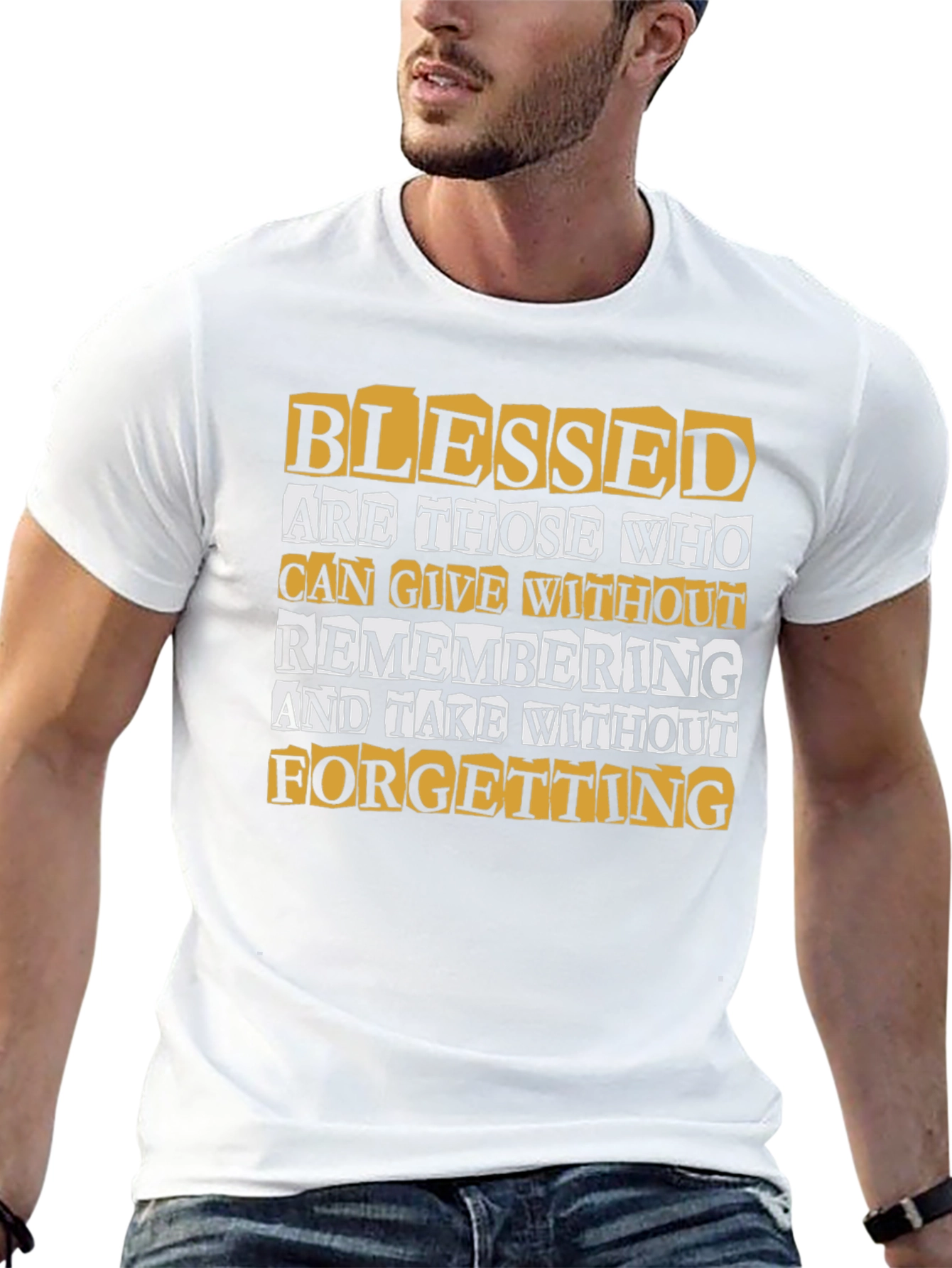 Blessed Quote Graphic Print T-Shirt