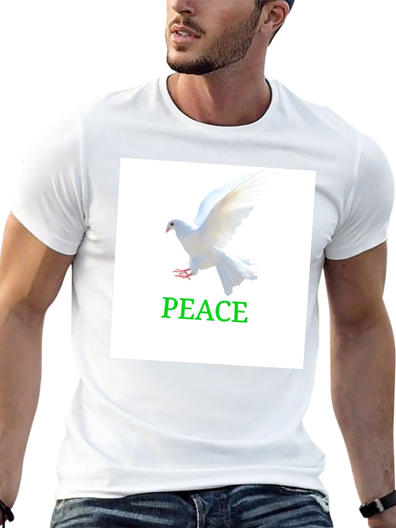 Peace Dove T-Shirt: White Bird Graphic Tee