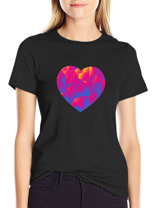 Geometric Heart Graphic Tee - Modern Love