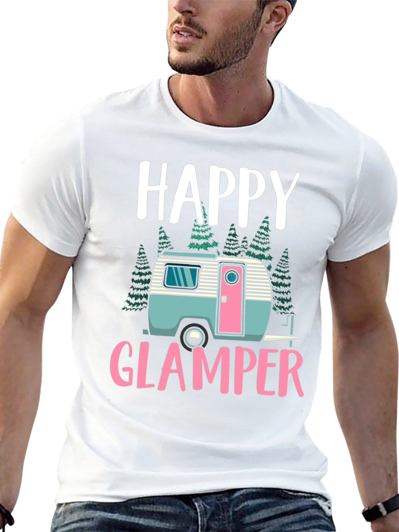 Happy Glamper Graphic Tee - Camping T-Shirt