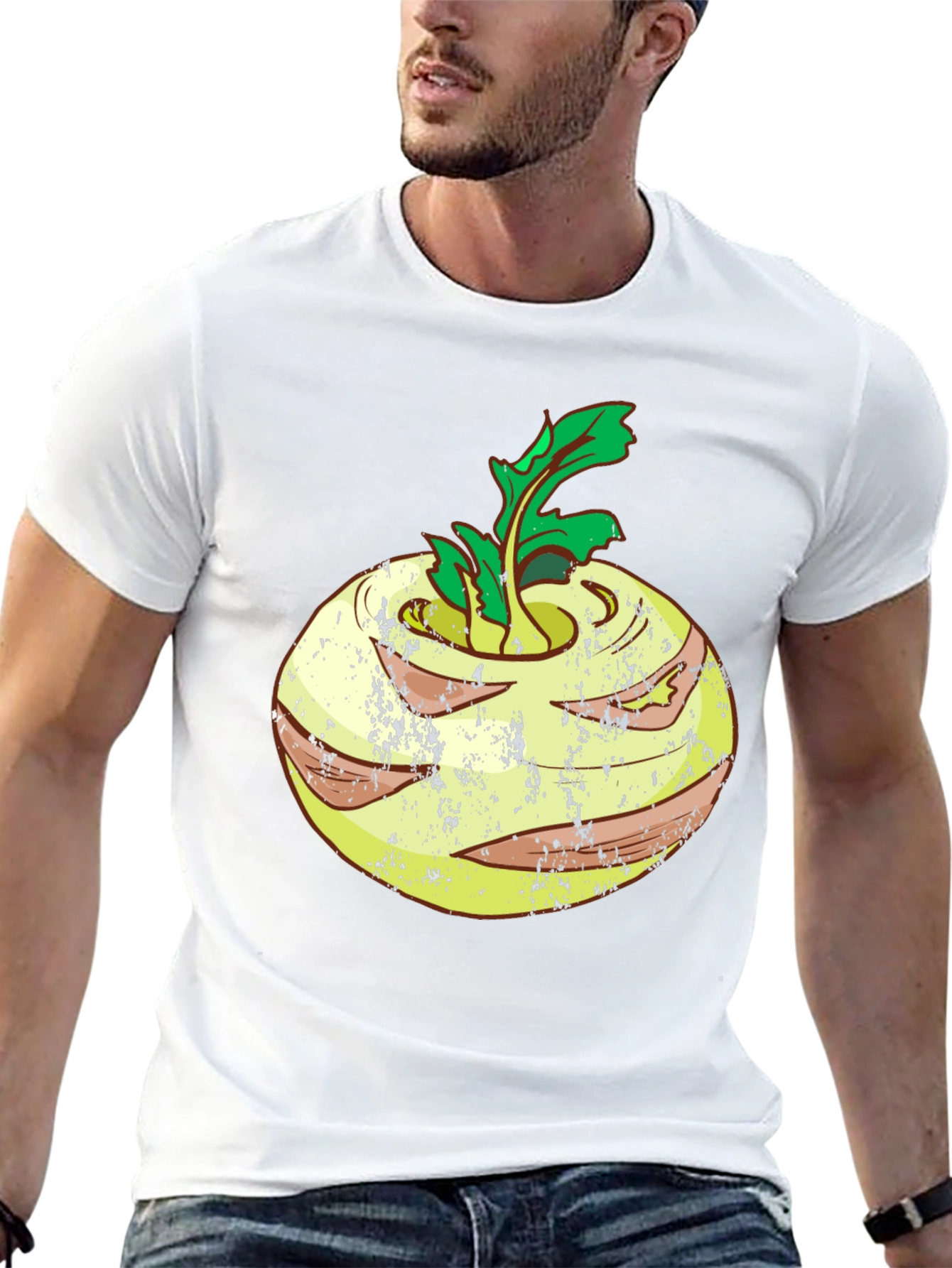 Kohlrabi Graphic T-Shirt - Unique Vegetable Design Tee