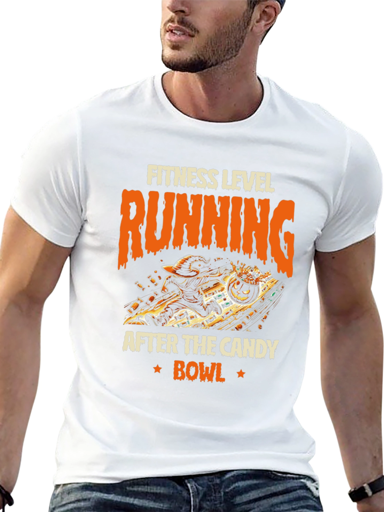 Fitness Level Running Halloween T-Shirt
