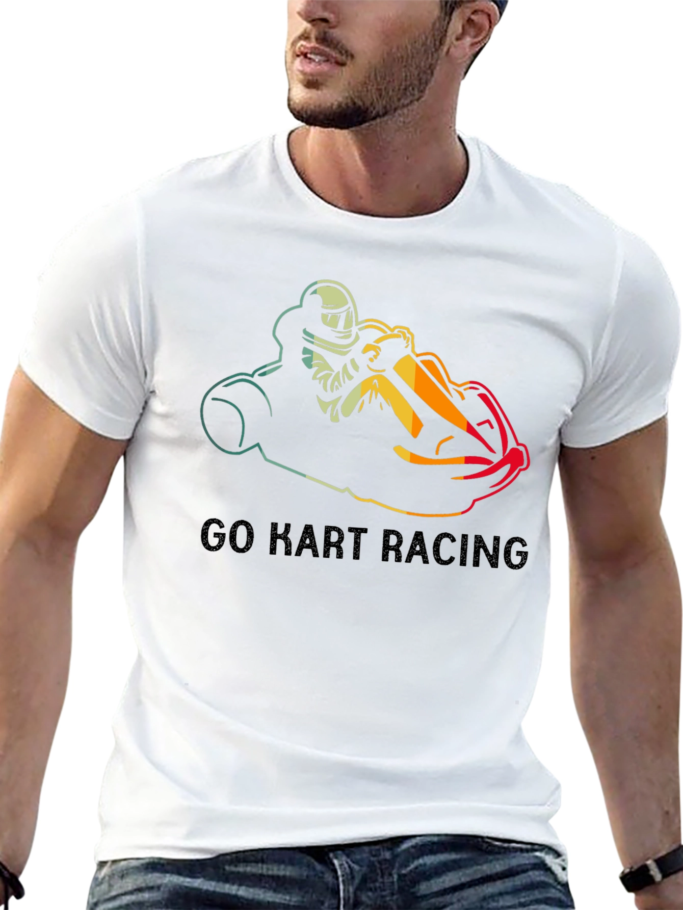 Go Kart Racing Black T-Shirt