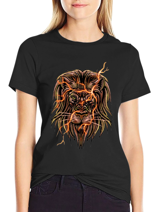 Electric Lion Graphic T-Shirt - Black