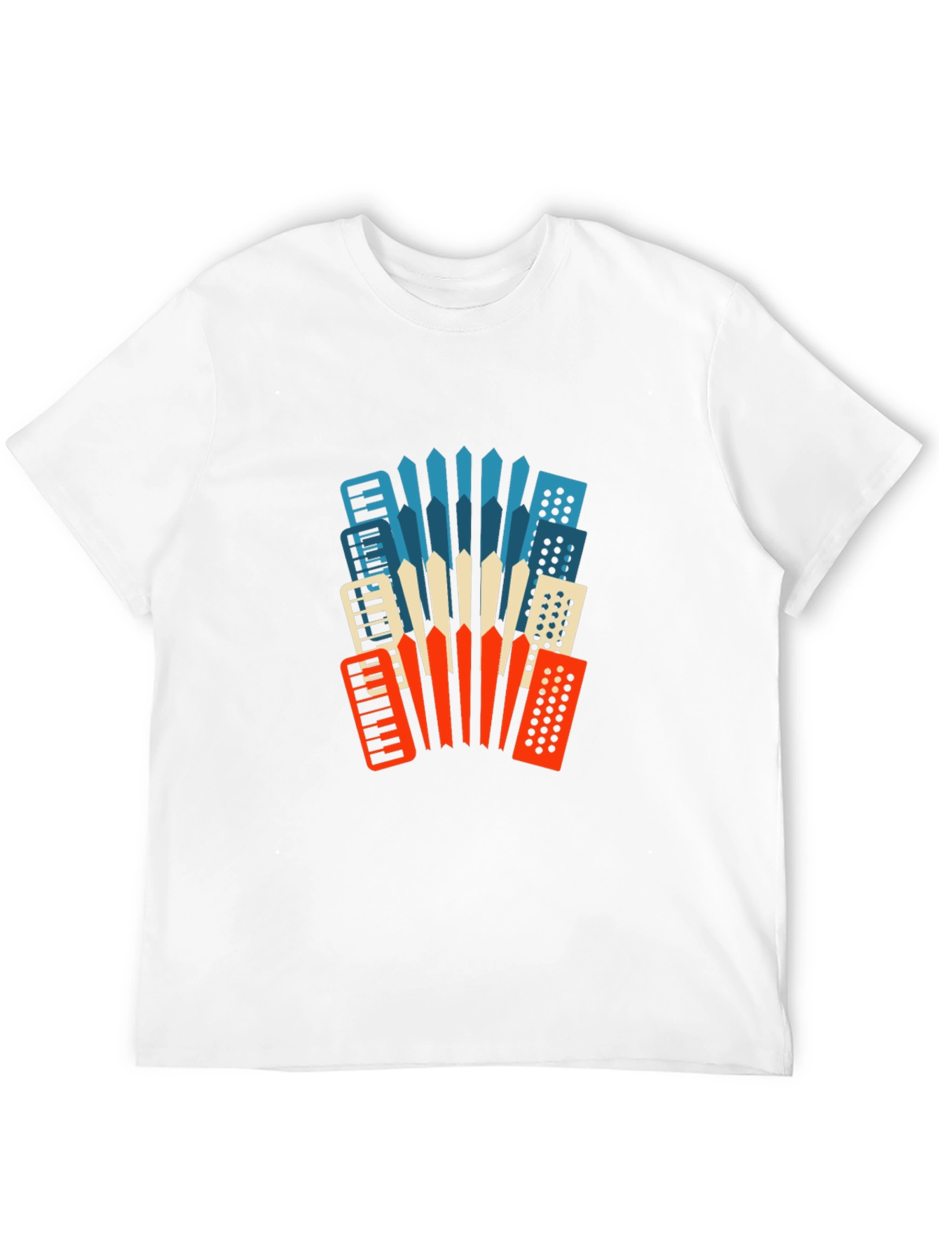 Accordion Graphic Print Black T-Shirt