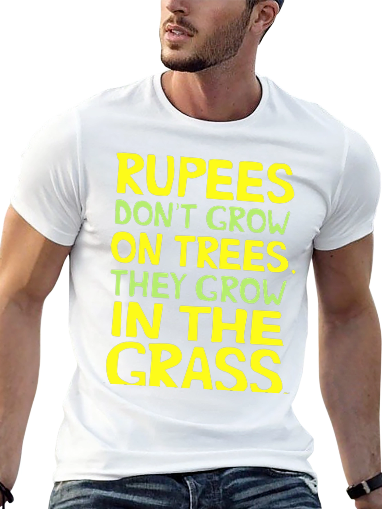 Rupees in Grass Graphic Tee - Funny Sarcastic T-Shirt