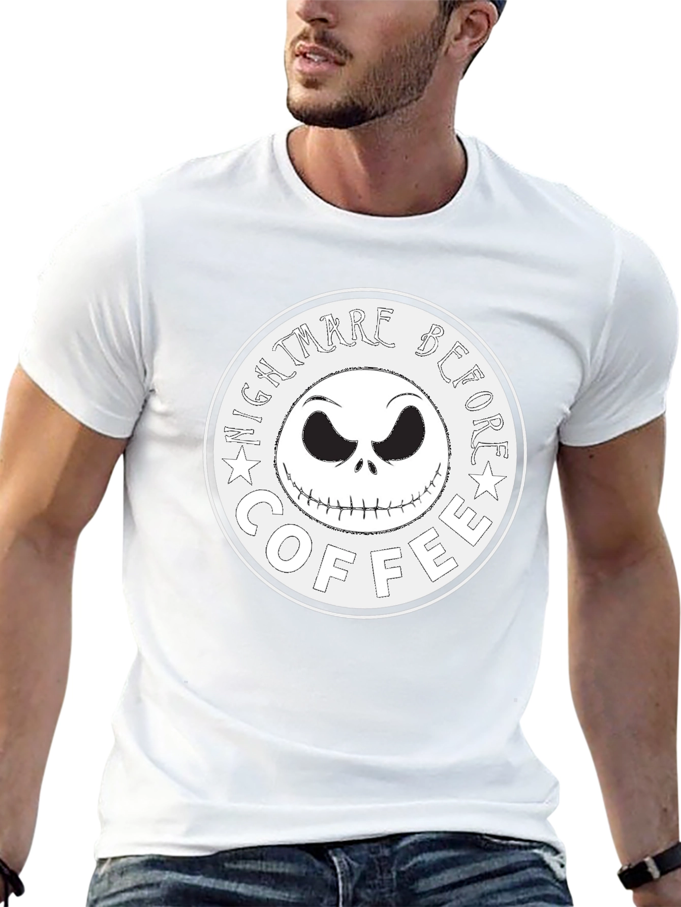 Nightmare Before Coffee T-Shirt - Halloween Jack Skellington