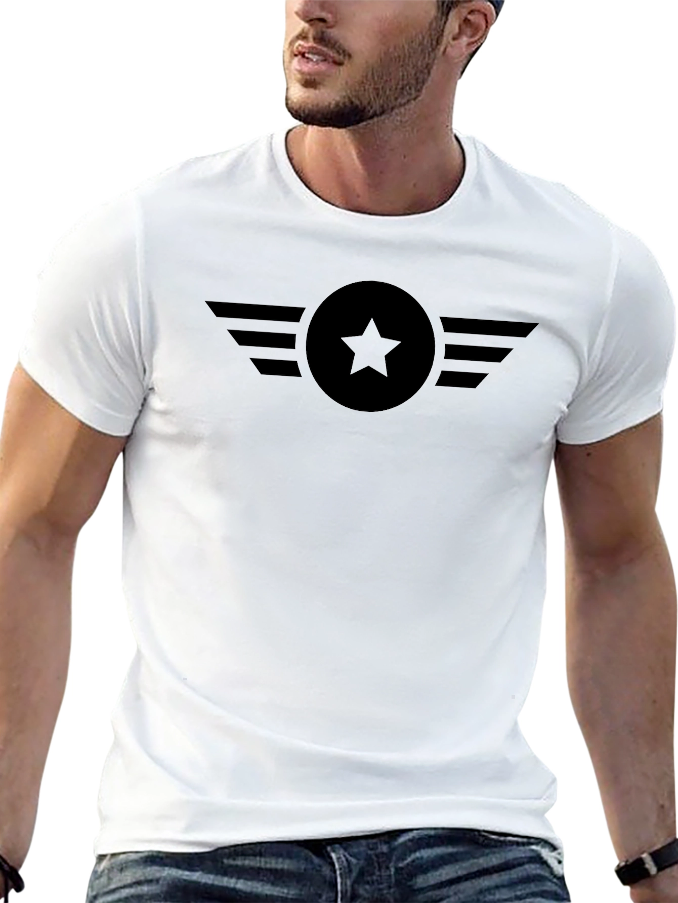 Star Emblem Black T-Shirt
