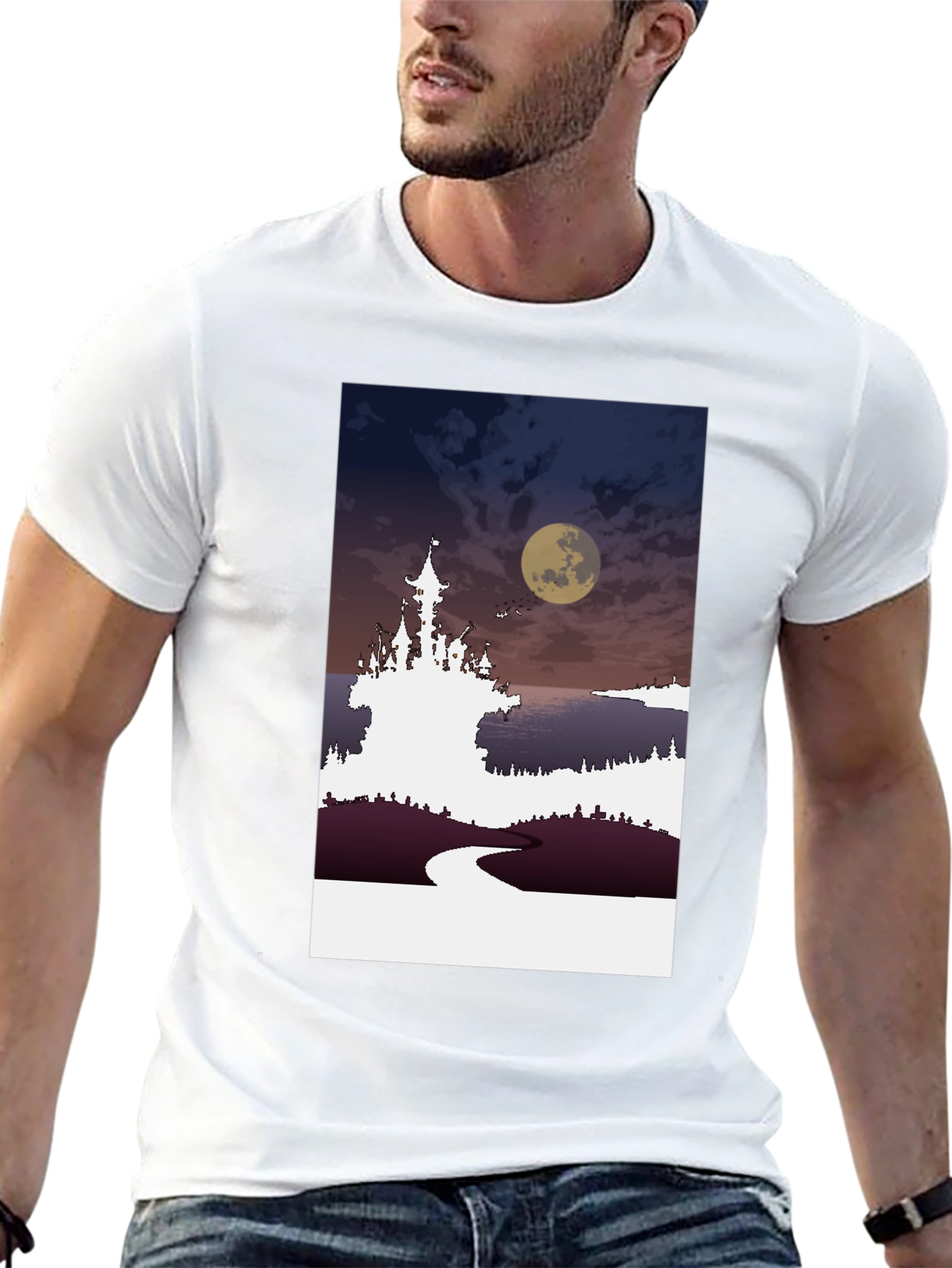 Moonlit Castle Graphic Tee
