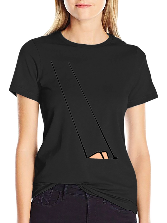 Modern Minimalist Graphic Tee - Black