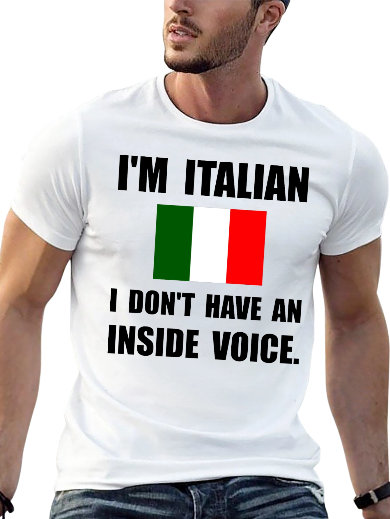 Im Italian T-Shirt - No Inside Voice Novelty Tee