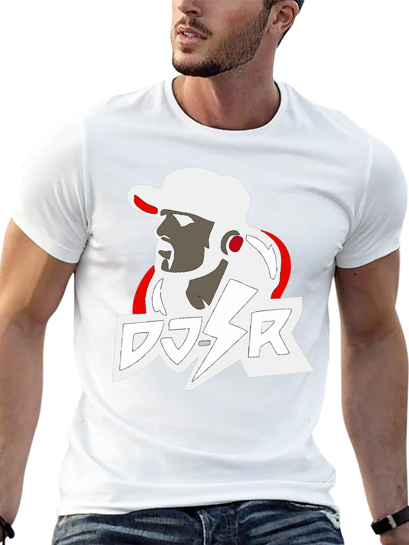 DJ SR Graphic Tee - Stylish Black T-Shirt