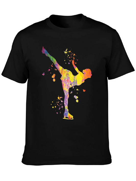 Figure Skating Watercolor T-Shirt