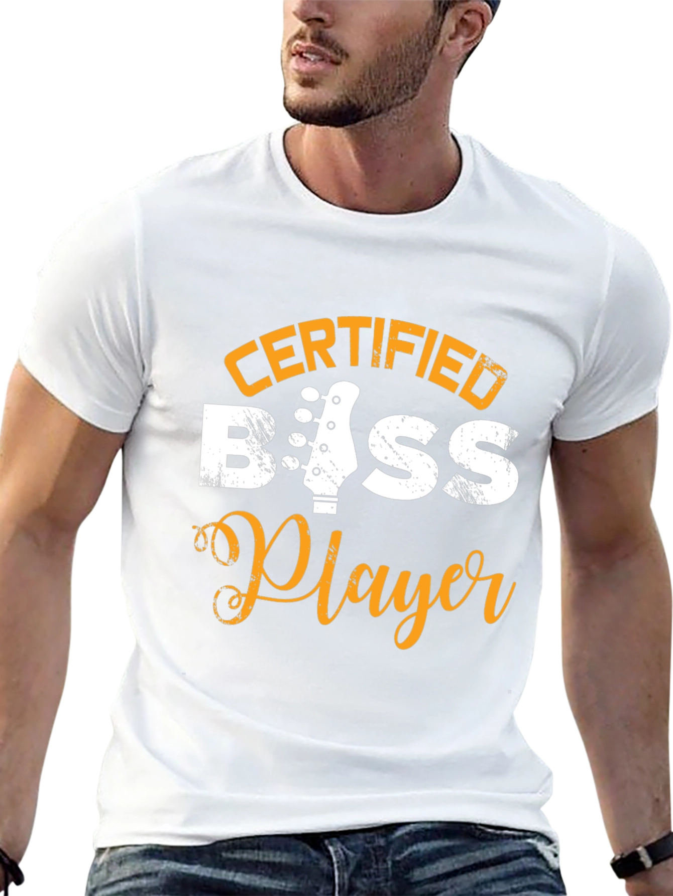 Certified Bass Player Black Graphic Tee