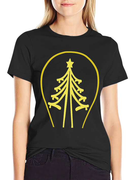 Minimalist Christmas Tree Graphic Tee