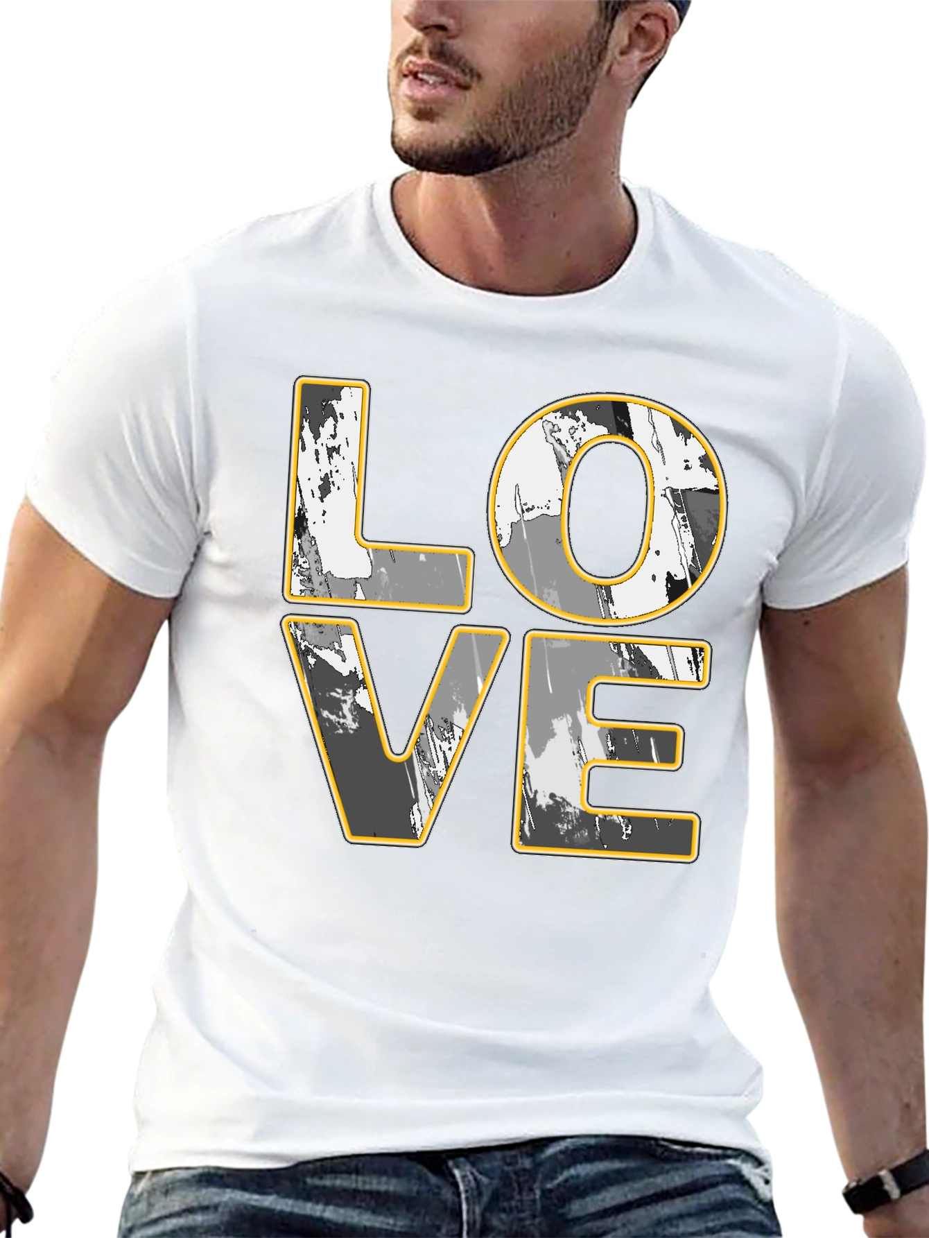 LOVE Graphic Print Black T-Shirt