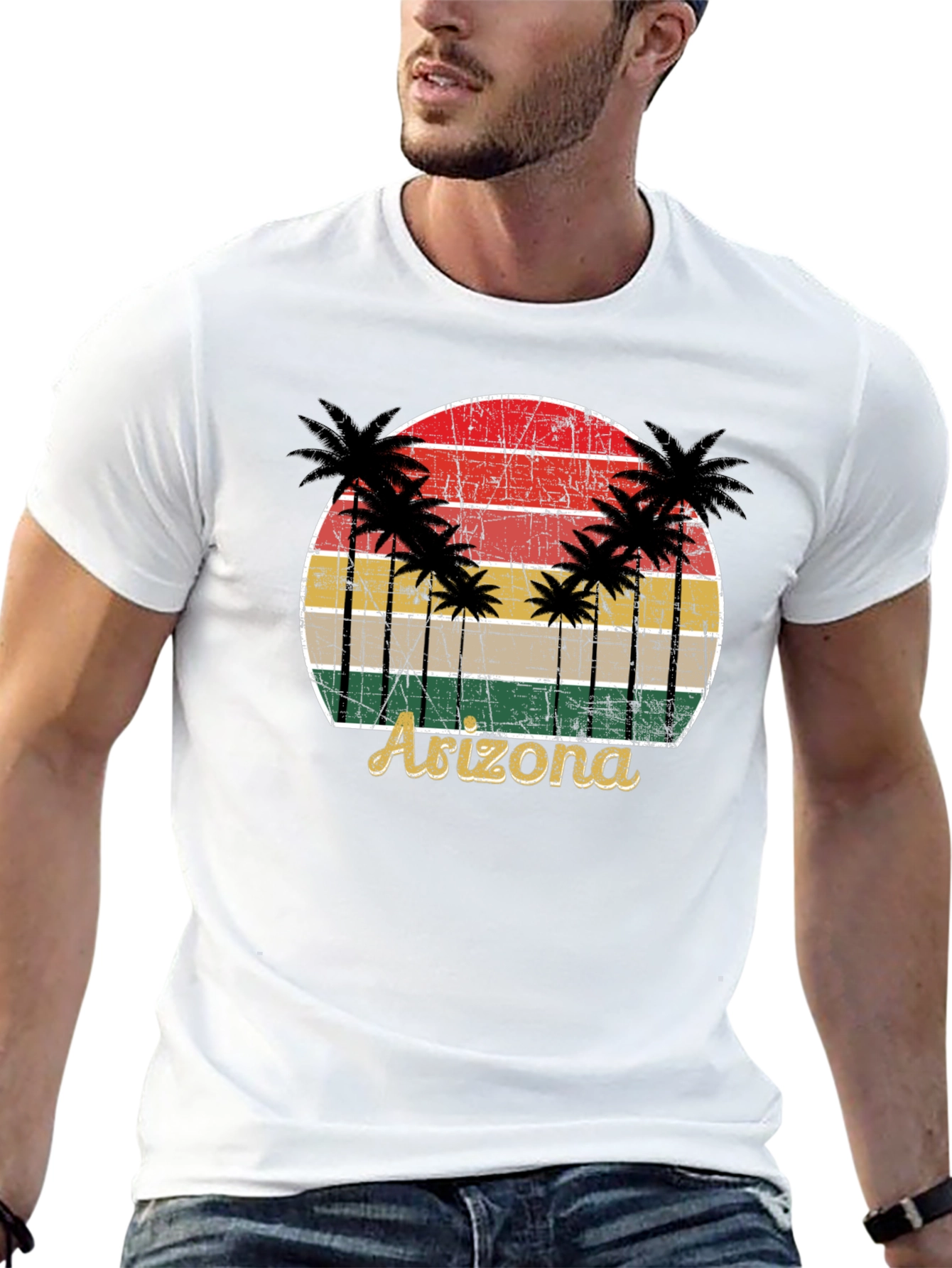 Retro Arizona Palm Tree Graphic Tee
