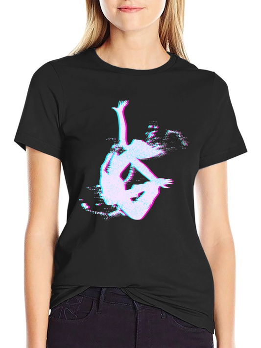 Glitch Art Black T-Shirt - Unique Design