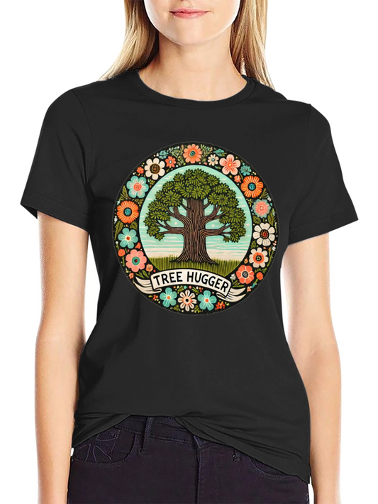 Tree Hugger Graphic Tee - Nature Lover Shirt